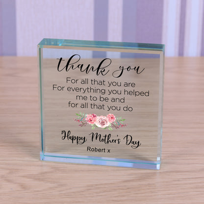 Personalised Glass Token - Happy Mothers Day