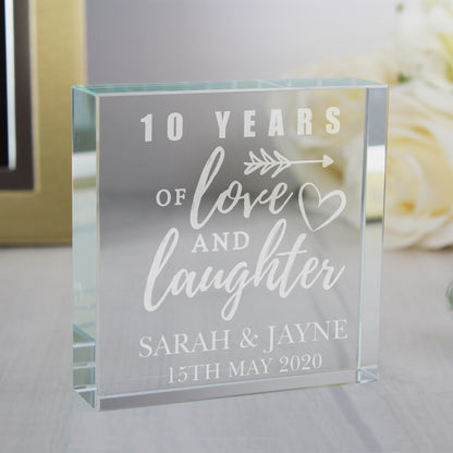 Personalised Anniversary Large Crystal Token