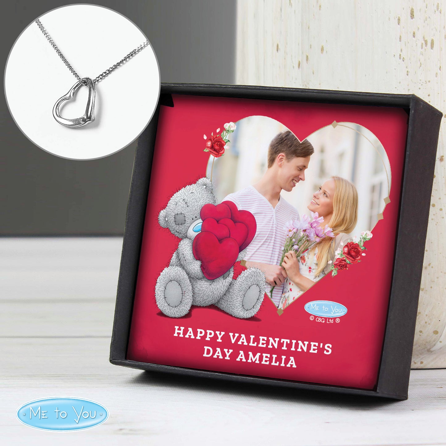 Personalised Me To You Photo Upload Necklace & Box