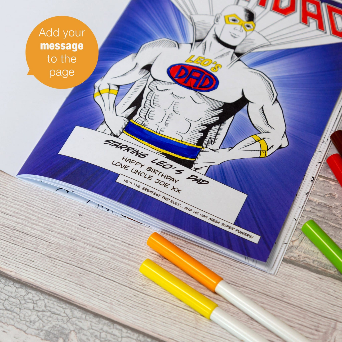 Personalised MegaDad Colouring Book