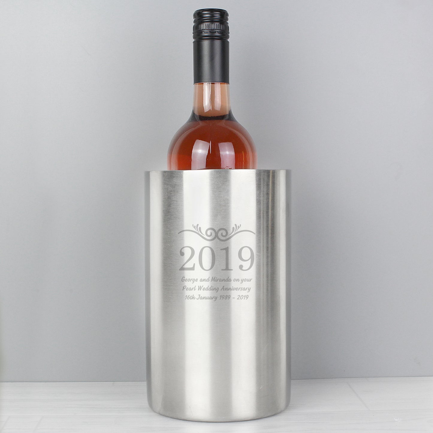 Personalised Anniversary Wine Cooler