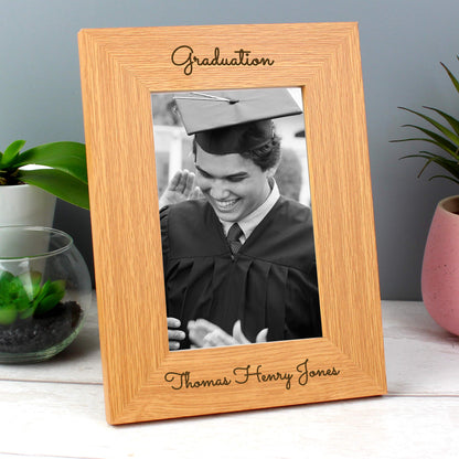 Personalised Free Text 4x6 Wooden Photo Frame