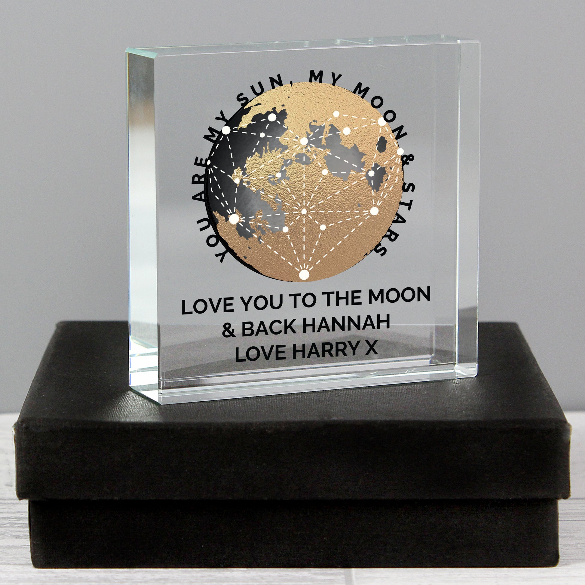 Personalised You Are My Sun My Moon Large Crystal Token