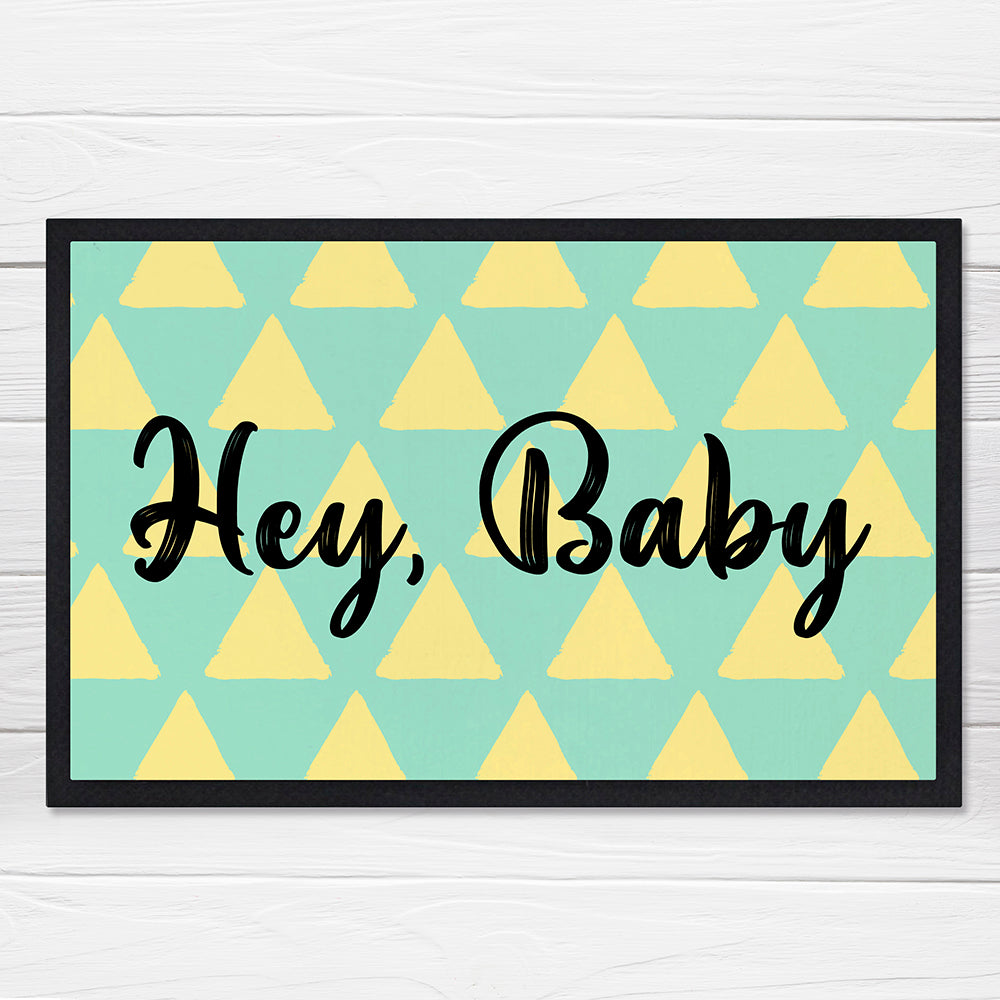 Personalised Triangle Pattern Doormat