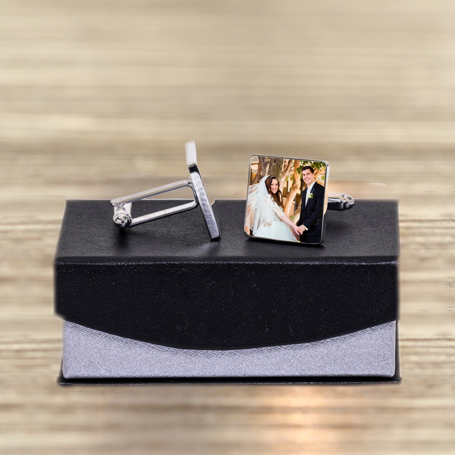 Personalised Mr & Mrs Infinity Photo Cufflinks