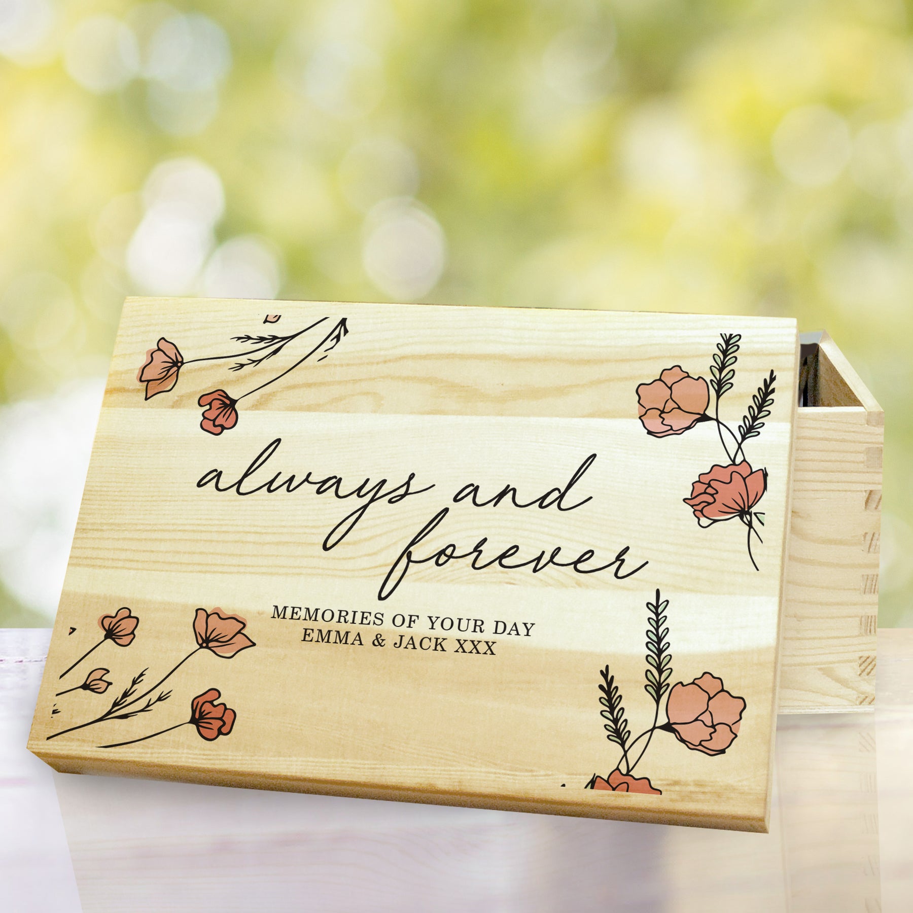 Personalised Always and Forever Memory Box