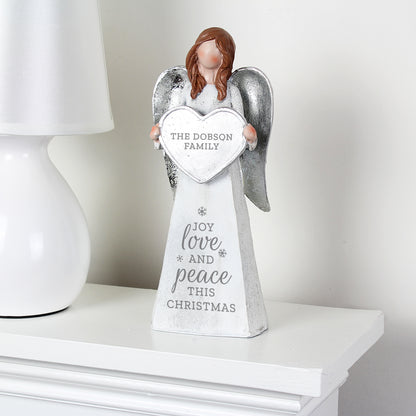 Personalised Christmas Angel Wooden Ornament