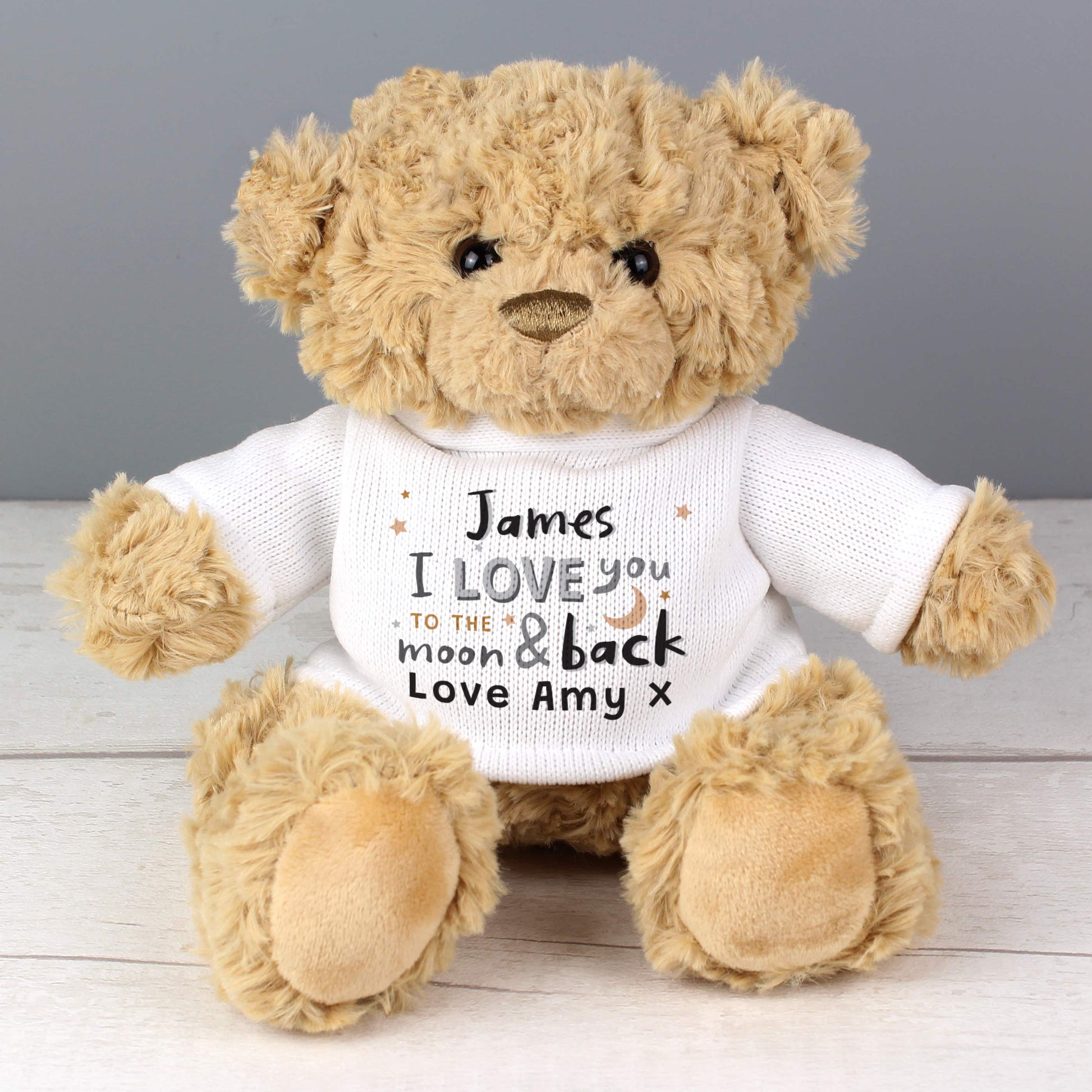 Personalised I Love You To the Moon and Back Teddy Bear