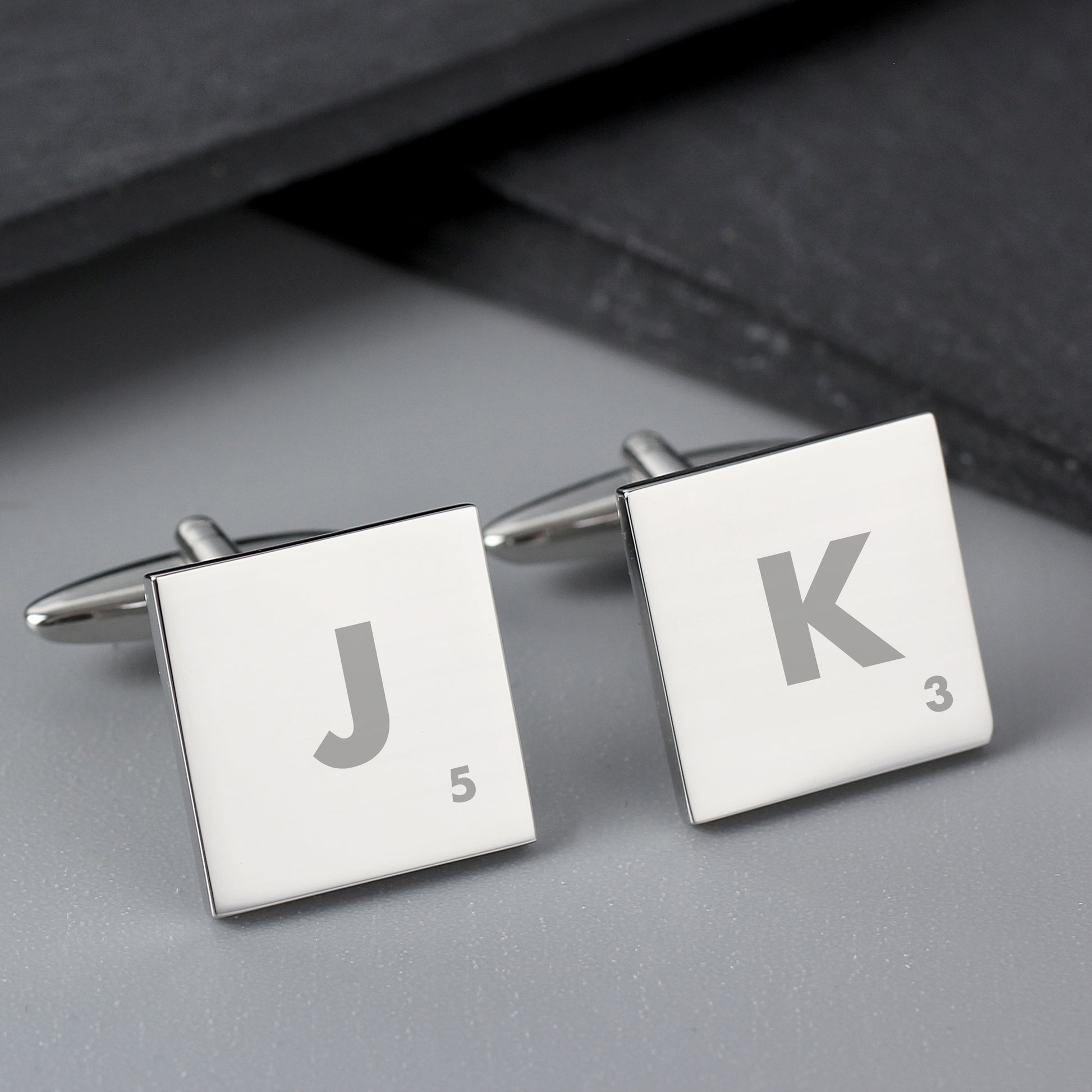 Personalised Initials and Age Square Cufflinks