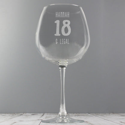 Personalised Birthday Age Giant Wine Glass