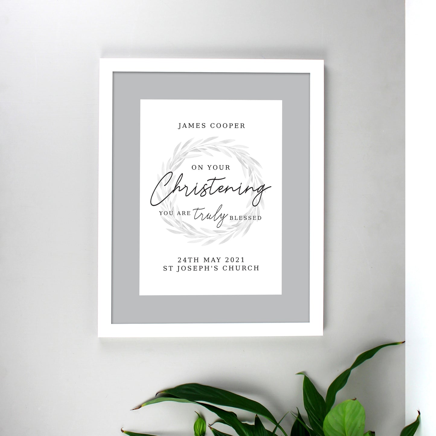 Personalised Christening Framed Print