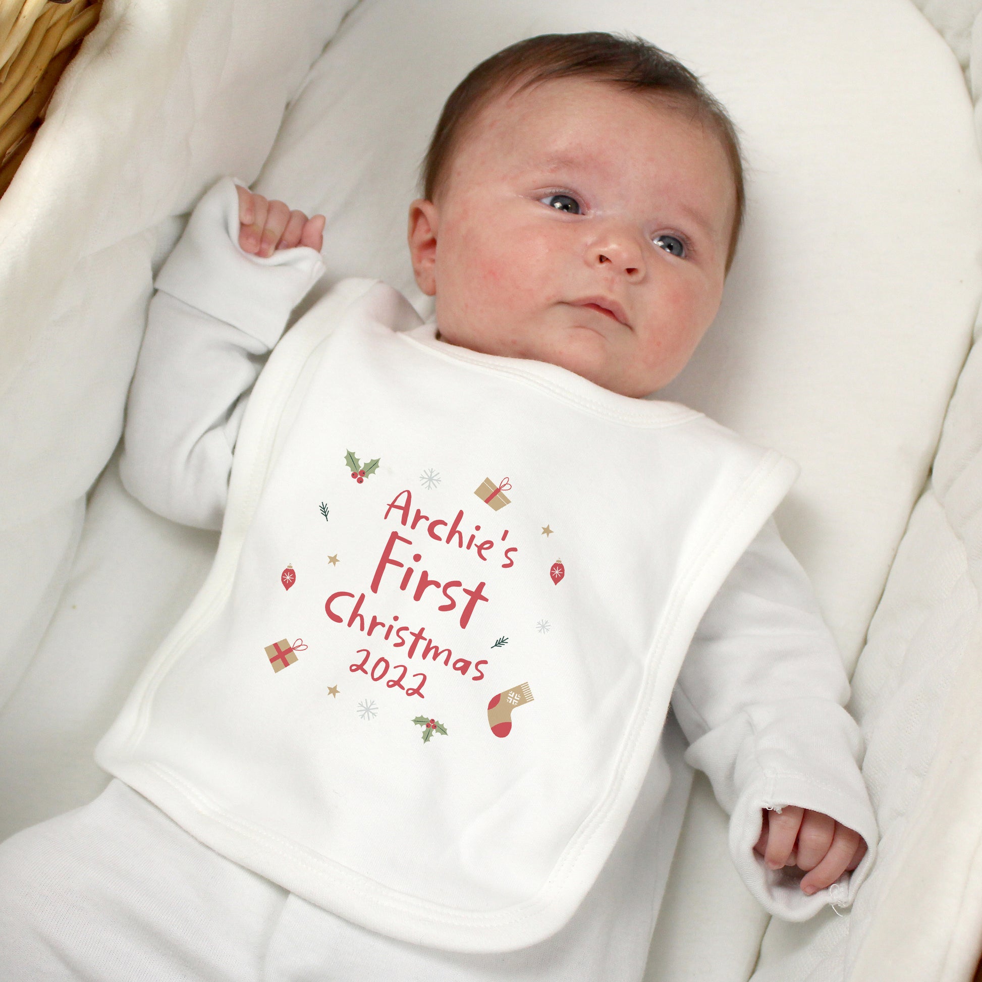 Personalised Baby’s First Christmas Bib