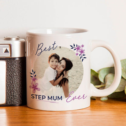 Personalised Floral Best Ever Photo Upload Mug