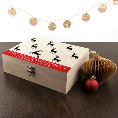 Personalised Reindeer Family Christmas Eve Box