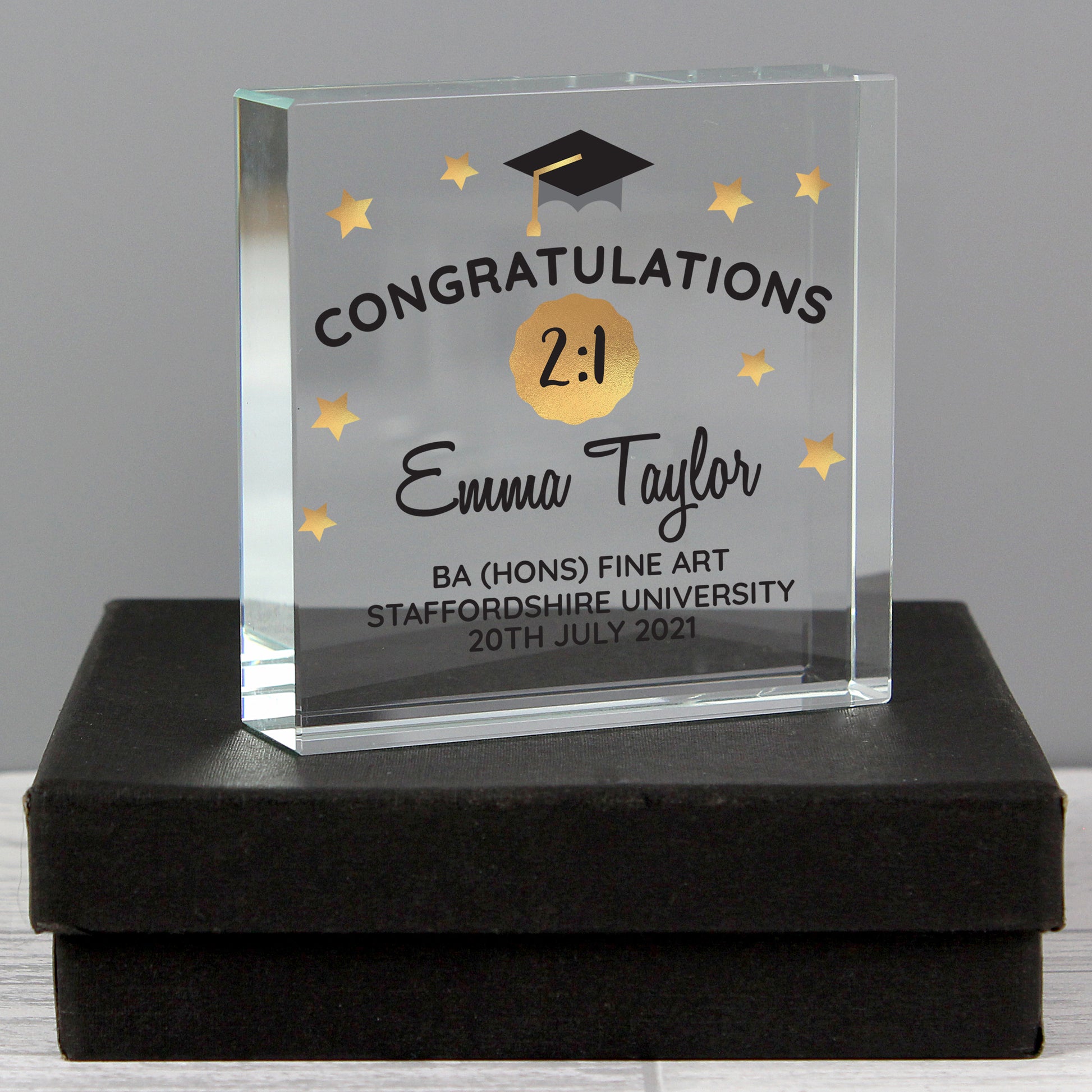 Personalised Congratulations Graduation Large Crystal Token