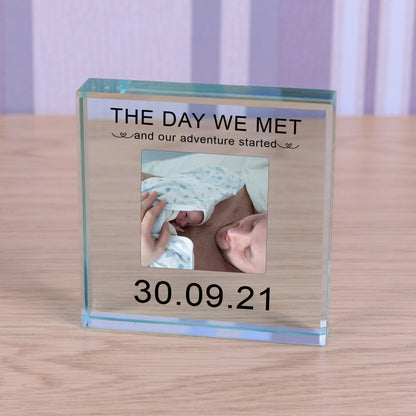 New Dad Photo Block Frame - The Day We Met